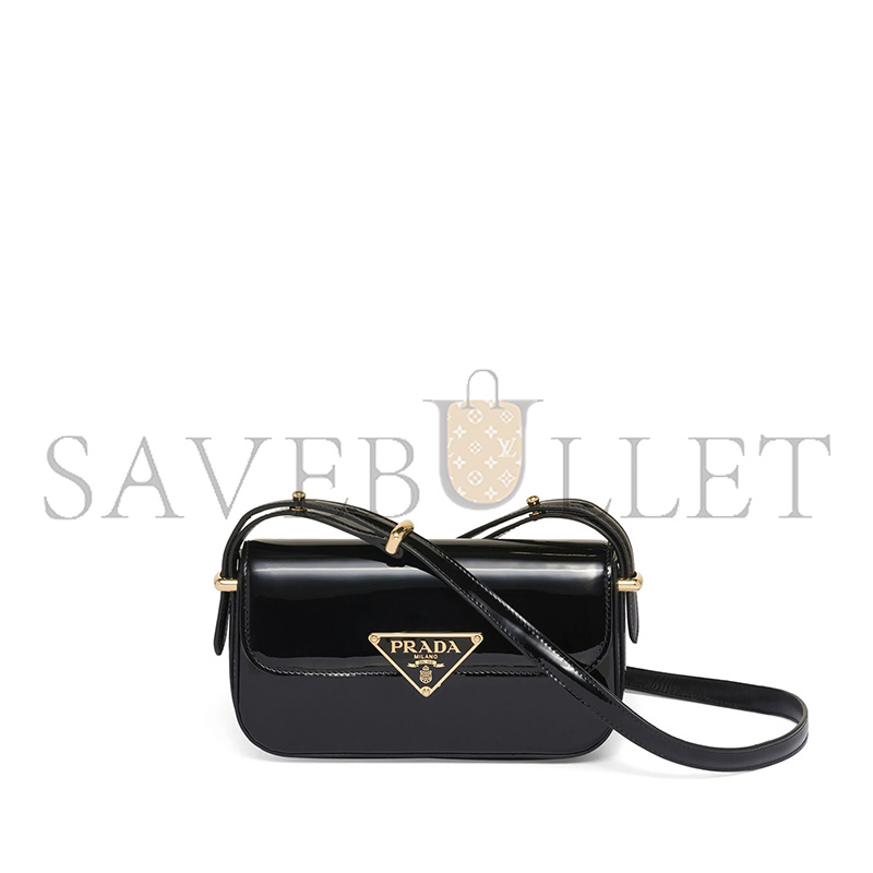 Pra*a logo-plaque leather shoulder bag 1bd339 (20.5*10.5*4cm)